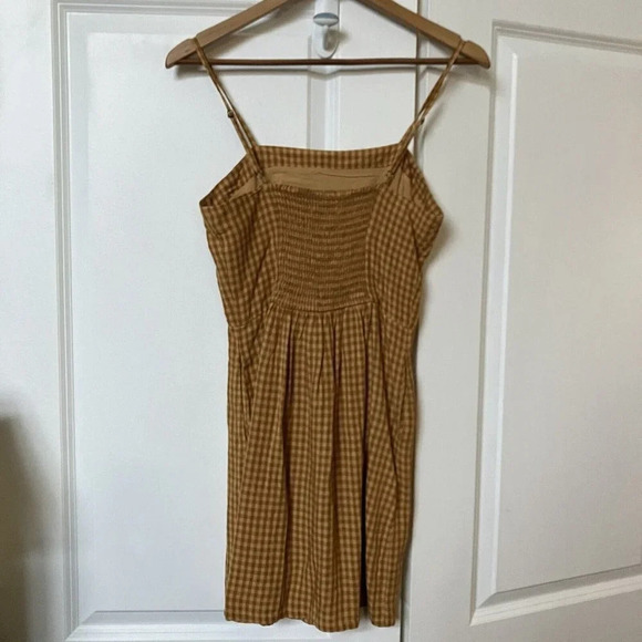 Aeropostale Tan Gingham Plaid Check Mini Dress - Picture 3 of 5